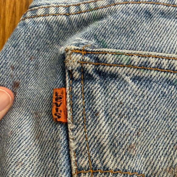 Vintage 80s Levi’s 505 Orange Tab Jeans | 32x30 | Regular Fit Straight Leg | Dis - Picture 2 of 7